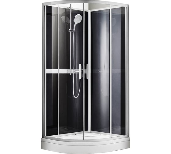 Душевая кабина Azario DENVER 900*900(2000+150) прозрачное стекло 4 мм, Easy Clean, задняя панель черная, профиль серый (4м) AZ-N10812 00078855