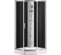Душевая кабина Azario DENVER прозрачное стекло 4 мм, с покрытием Easy Clean, задняя панель черная, профиль хром (4м) AZ-N10806 00078853