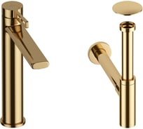 Высокий смеситель для накладной раковины Wellsee ONCE! and forever в наборе 3 в 1 201000098