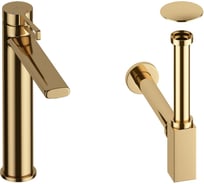 Высокий смеситель для накладной раковины Wellsee ONCE! and forever в наборе 3 в 1 201000058