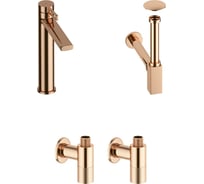 Высокий смеситель для накладной раковины Wellsee ONCE! and forever в наборе 4 в 1 201000159