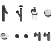 Высокий смеситель для накладной раковины Wellsee ONCE! and forever в наборе 8 в 1 201000417