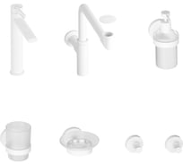 Высокий смеситель для накладной раковины Wellsee ONCE! and forever в наборе 7 в 1 201000340