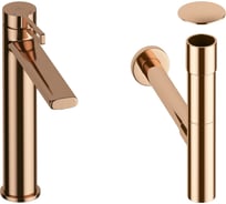 Высокий смеситель для накладной раковины Wellsee ONCE! and forever в наборе 3 в 1 201000079