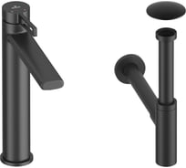 Высокий смеситель для накладной раковины Wellsee ONCE! and forever в наборе 3 в 1 201000097