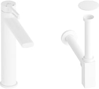 Высокий смеситель для накладной раковины Wellsee ONCE! and forever в наборе 3 в 1 201000060