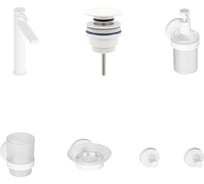 Высокий смеситель для накладной раковины Wellsee ONCE! and forever в наборе 6 в 1 201000240