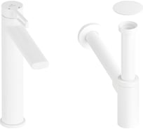 Высокий смеситель для накладной раковины Wellsee ONCE! and forever в наборе 3 в 1 201000040