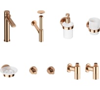 Высокий смеситель для накладной раковины Wellsee ONCE! and forever в наборе 8 в 1 201000419