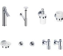 Высокий смеситель для накладной раковины Wellsee ONCE! and forever в наборе 8 в 1 201000416