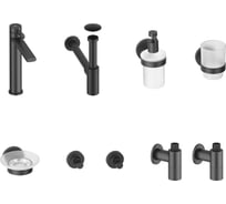 Высокий смеситель для накладной раковины Wellsee ONCE! and forever в наборе 8 в 1 201000357