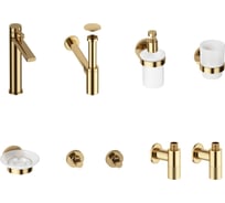 Высокий смеситель для накладной раковины Wellsee ONCE! and forever в наборе 8 в 1 201000358