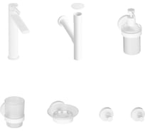 Высокий смеситель для накладной раковины Wellsee ONCE! and forever в наборе 7 в 1 201000330