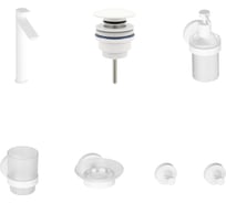 Высокий смеситель для накладной раковины Wellsee ICON! for life в наборе 6 в 1 201000235