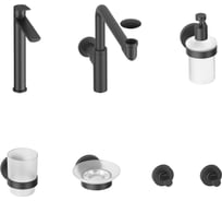 Высокий смеситель для накладной раковины Wellsee ICON! for life в наборе 7 в 1 201000312