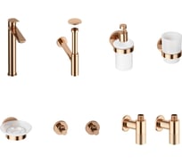 Высокий смеситель для накладной раковины Wellsee ICON! for life в наборе 8 в 1 201000414