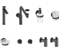 Высокий смеситель для накладной раковины Wellsee ICON! for life в наборе 8 в 1 201000432