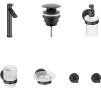 Высокий смеситель для накладной раковины Wellsee ICON! for life в наборе 6 в 1 201000232