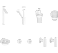 Высокий смеситель для накладной раковины Wellsee ICON! for life в наборе 8 в 1 201000355