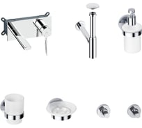 Встраиваемый смеситель для раковины Wellsee ONCE! and forever в наборе 8 в 1 201000546