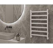 Водяной полотенцесушитель GUARDO PIATTO 800x430 с 7 перекладинами белый матовый RAL 9016 PIATTO 0804 R9016(М)