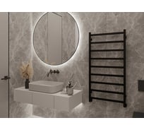Водяной полотенцесушитель GUARDO PIATTO 1200x630 с 9 перекладинами черный матовый RAL 9005 PIATTO 1206 R9005(М)