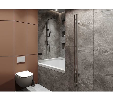 Водяной полотенцесушитель GUARDO STRETTO 1800x82 с 2 перекладинами хромированный STRETTO 1885 CH