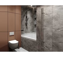 Водяной полотенцесушитель GUARDO STRETTO 1500x82 с 2 перекладинами хромированный STRETTO 1585 CH