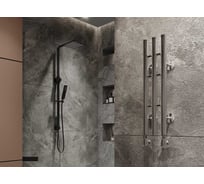 Водяной полотенцесушитель GUARDO STRETTO 600x140 с 3 перекладинами хромированный  STRETTO 0614 CH