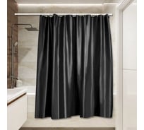 Штора для ванной Сантис peva 54 г/кв.м, (черная), 180x180 см pv-209 303771