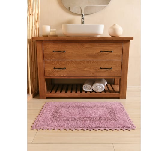 Коврик с гипюром Arya Home lupen 60х90 сухая роза 8680943068309