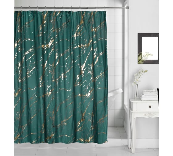 Штора для ванной Arya Home arya mabel 180x180 см темно-зеленый 8680943229021