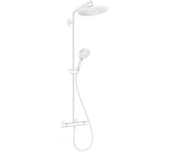 Душевая система с термостатом и ручным душем Hansgrohe Croma Select S Showerpipe 280 1 jet EcoSmart 9 л/мин Raindance Sele 26891700