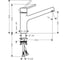 Кухонный смеситель Talis M52 Hansgrohe однорычажный, 170, Eco, 1jet 32857000 2