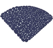 Коврик для душевой кабины МУЛЬТИДОМ 54x54 см, треугольный, темно-серый ПТ72-77