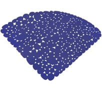 Коврик для душевой кабины МУЛЬТИДОМ 54x54 см, треугольный, синий ПТ72-79