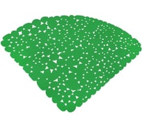 Коврик для душевой кабины МУЛЬТИДОМ 54x54 см, треугольный, зеленый ПТ72-78
