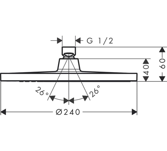 Верхний душ Hansgrohe Crometta S 240 1jet  26723670