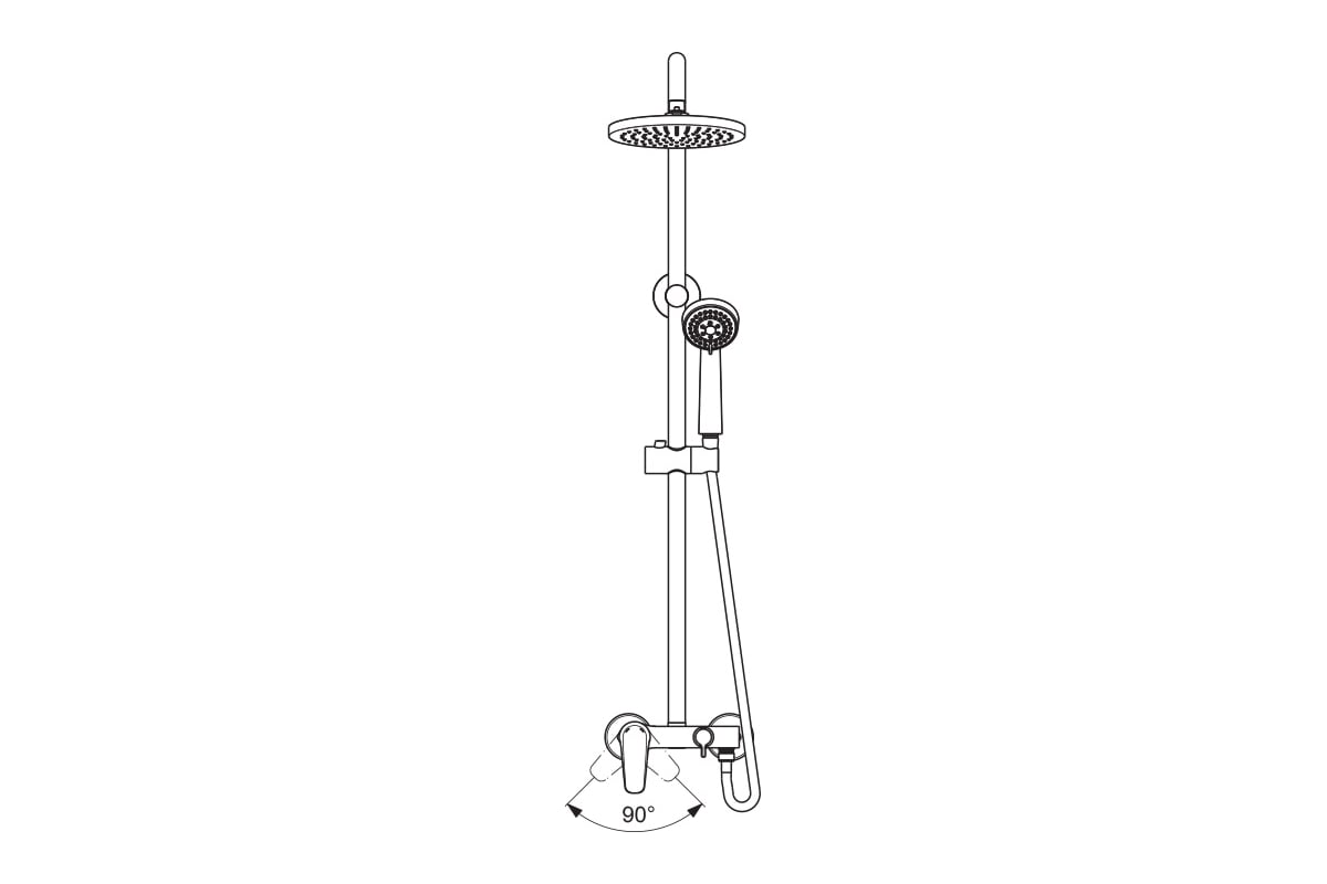 Душевая стойка VIDIMA Balance BA271AA 00000068847 - выгодная цена ...