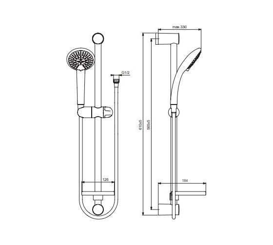 Душевой гарнитур VIDIMA FRESH M3 BA212AA 00000068860