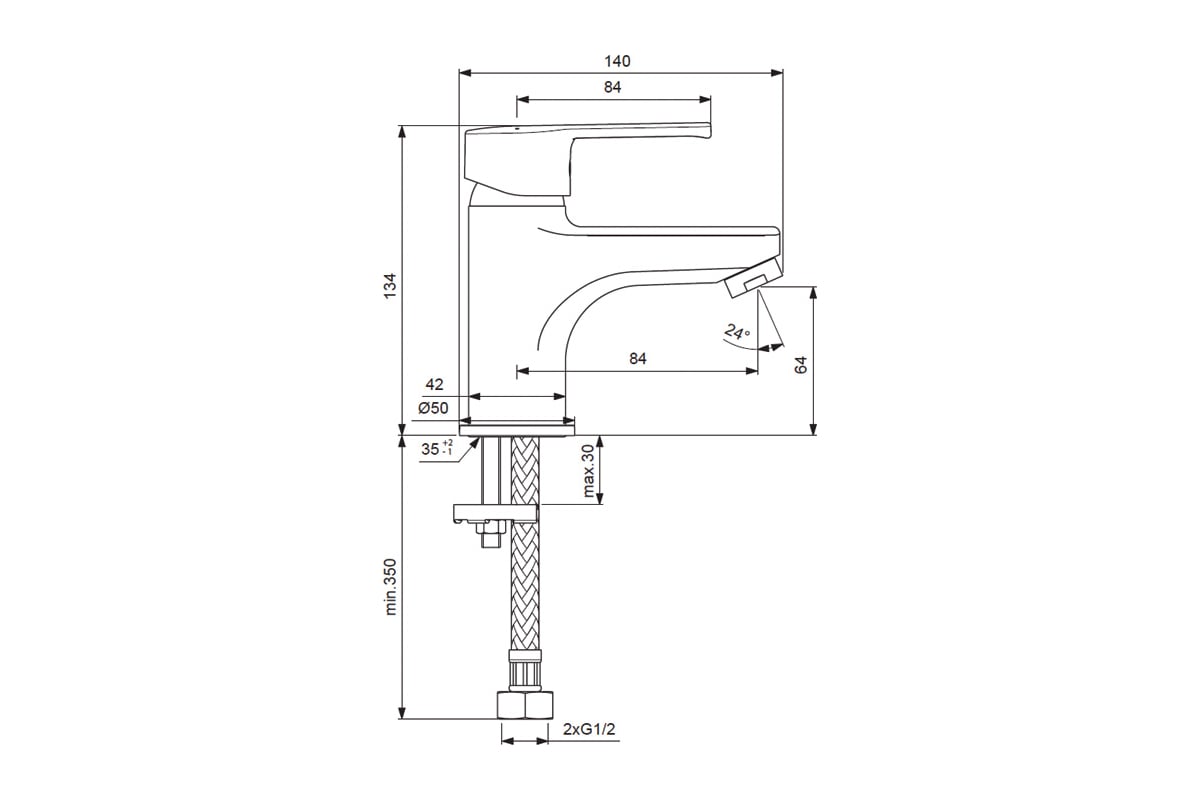 Смеситель для раковины VIDIMA UNO BA234AA 00000068746 - выгодная цена ...