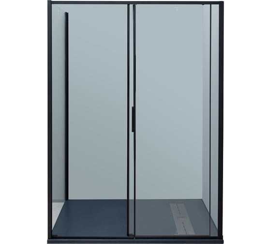 Боковое стекло Aquanet Pleasure Evo, 800 мм для двери, черн.анод./прозр. Easy Clean (312547) AE65-F80-BT 00312547