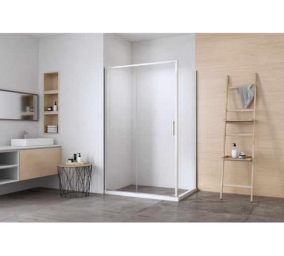 Боковое стекло Aquanet Pleasure Evo, 900 мм для двери, хром/прозр. Easy Clean AE65-F90-CT 00312548