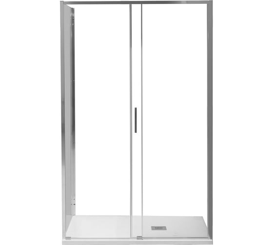 Боковое стекло Aquanet Pleasure Evo, 800 мм для двери, хром/прозр. Easy Clean AE65-F80-CT 00312546