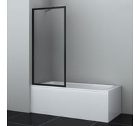 Стеклянная шторка WasserKraft Abens 20w01-80, matt black, fixed 20W01-80MB