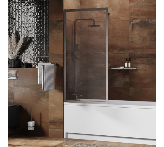 Стеклянная шторка WasserKraft Abens 20w01-80 brushed nickel fixed 20W01-80BN