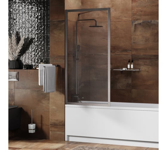 Стеклянная шторка WasserKraft Abens 20w01-80 brushed nickel fixed 20W01-80BN