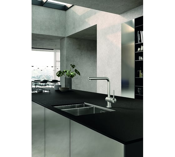 Однорычажный смеситель для кухни Kludi L STEEL арт. 45851F877 УТ008592
