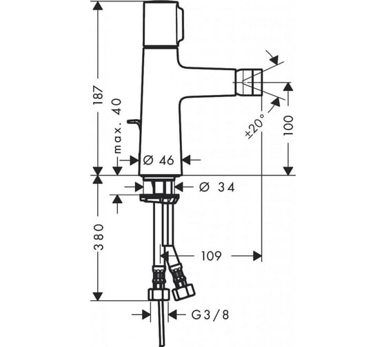 Смеситель для биде HANSGROHE Talis Select S 72202000 00000043905