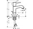 Смеситель для раковины HANSGROHE Metropol Classic хром/золото 31300090 00000050475 2
